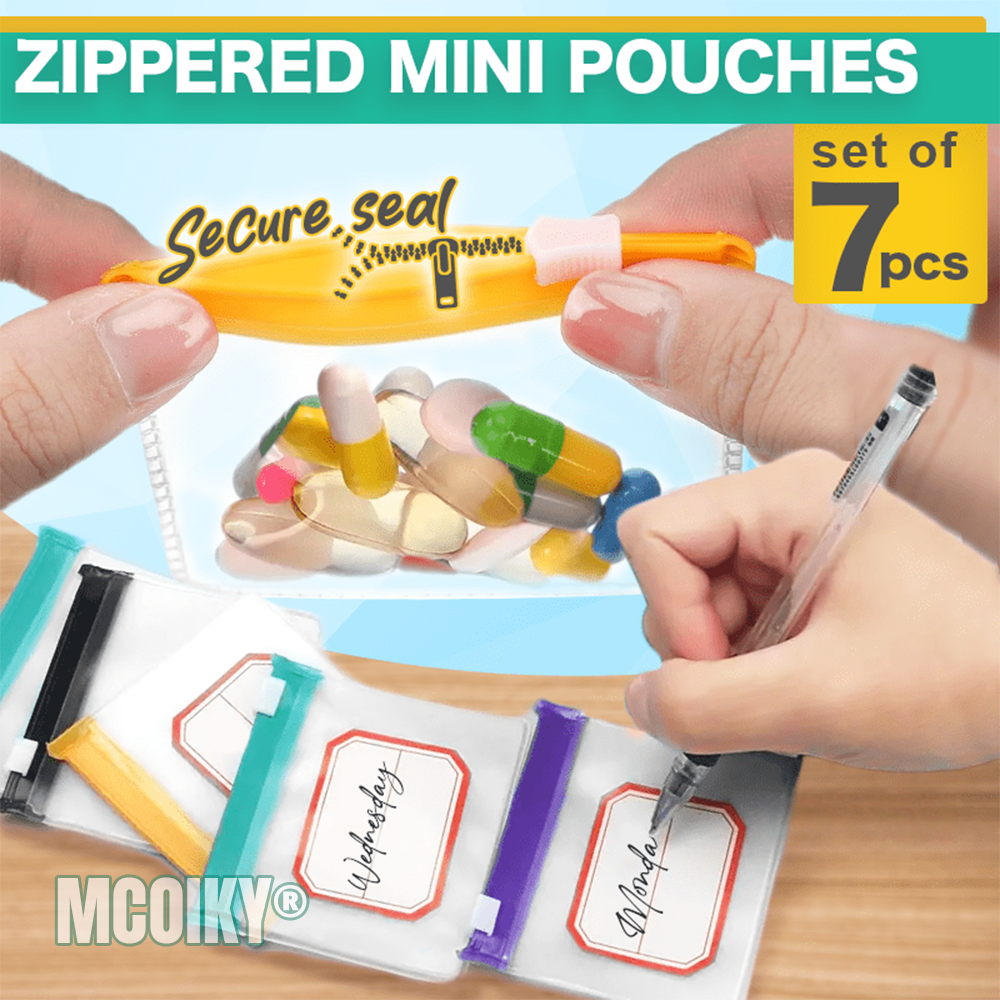 MCOIKY®  Reusable Zippered Mini Pouches (SET of 7)